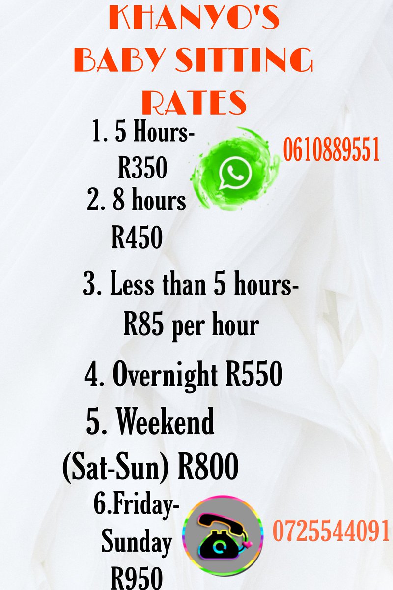 NMzozoyane's tweet image. Hey Family,I offer baby sitting services around Johannesburg.  I am based in Protea Glen , if you need my services kindly text me on whatsapp 0610889551 ❤. Kindly retweet my client might be on your timeline ,thank you ❤