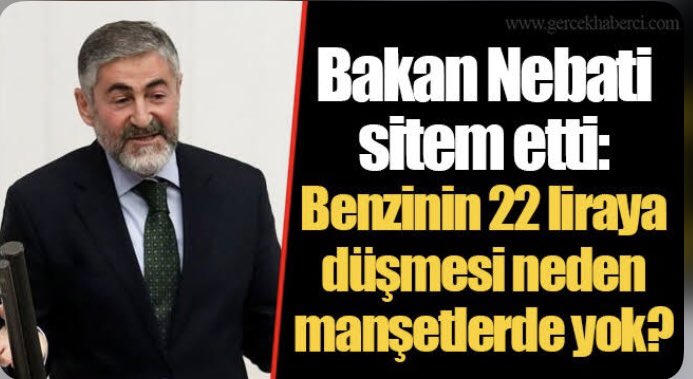 Mustafa58584240's tweet photo. Benzin 22 TL’ye düşünce manşet yapılmamış, sadece alt yazılarda geçmiş…
7-8 liraya mı düştü⁉️
Bu ne KİBİR?
#SONDAKIKA #DuyBeni #Ekonomi #nebati #22TL https://t.co/nrqm1MTonG