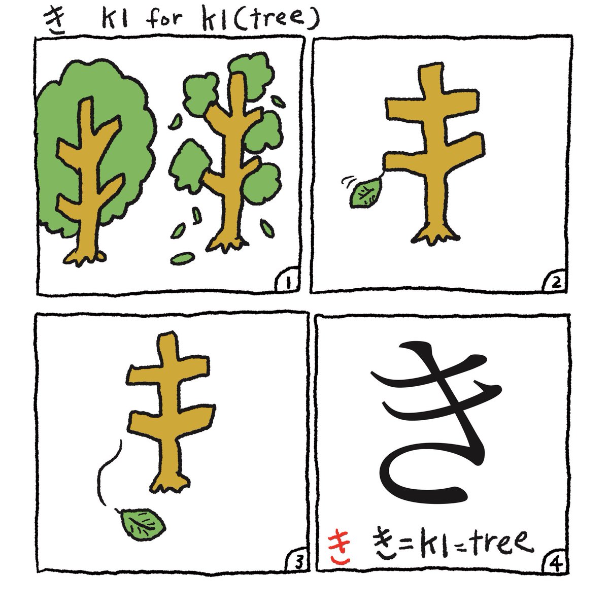 #hiragana #ひらがな き=ki 