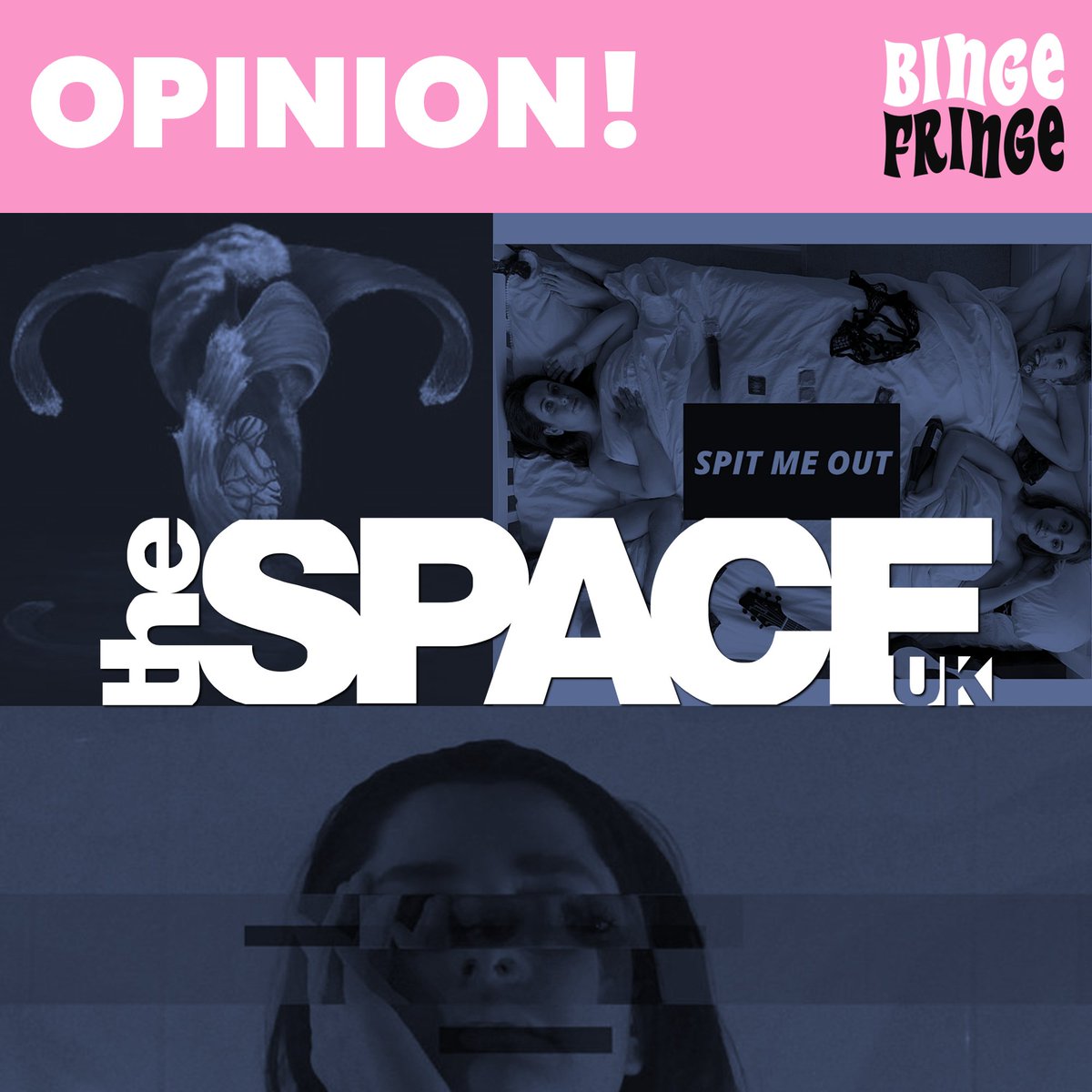 bingefringemag's tweet photo. NEW OPINION! "We are labelled by audiences for our new and original writing programme and a focus on topical, newsworthy, and socially driven work." 3 pieces of New Writing that @TheSpaceUK have supported @bluepipfringe @slaptheatre @sarahrichiie ➡️ https://t.co/iZTUqnvSPO https://t.co/NQe7HMarXy