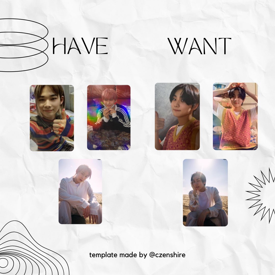 esyngwn's tweet photo. < 📦#woniehanjitrades >

{ wtt lft ph }

have: ni-ki sunoo charybdis pc, sunoo weverse pob 
want: jungwon counterparts 

-dm/reply to trade

🏷 enhypen d:d dimension dilema niki sunoo pens holo https://t.co/YcRptqu5bh