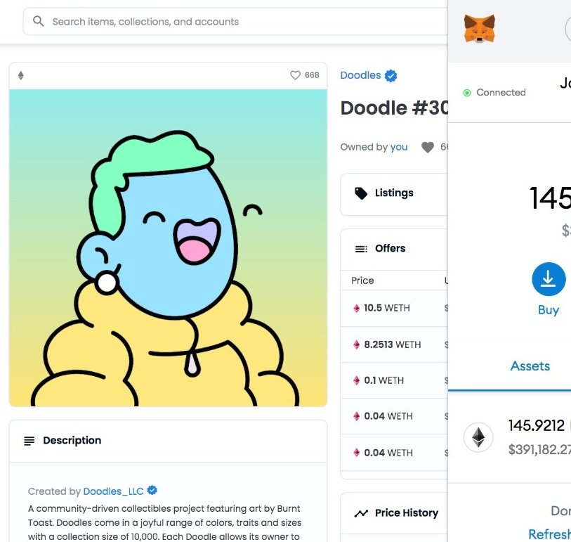 Samberlama's tweet photo. I want to change someone's life and send them this @doodles NFT (15 ETH at the time of writing). 

Must Follow, Retweet and comment “#NFT” I will pick a winner within 72hrs. Have a nice day to everyone https://t.co/9F3aOMyqvP