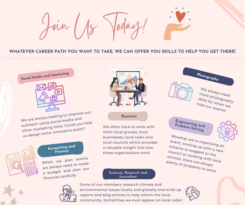 Why not join us? Email generationzerocarbon@gmail.com 📧📧📧📨📨📨
Whatever career you are aiming to pursue, you can gain a variety of useful skills by volunteering with us while being part of a fun and friendly group 😊