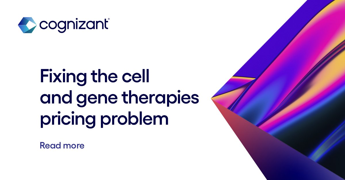 Cognizant's tweet photo. #TechToWatchThursday: As cell and gene therapies grows rapidly, value-based contracts could point the way forward for untangling pricing models for these new therapies. Read more: https://t.co/i0GBlyq5D2 https://t.co/ck9bLXlkrM