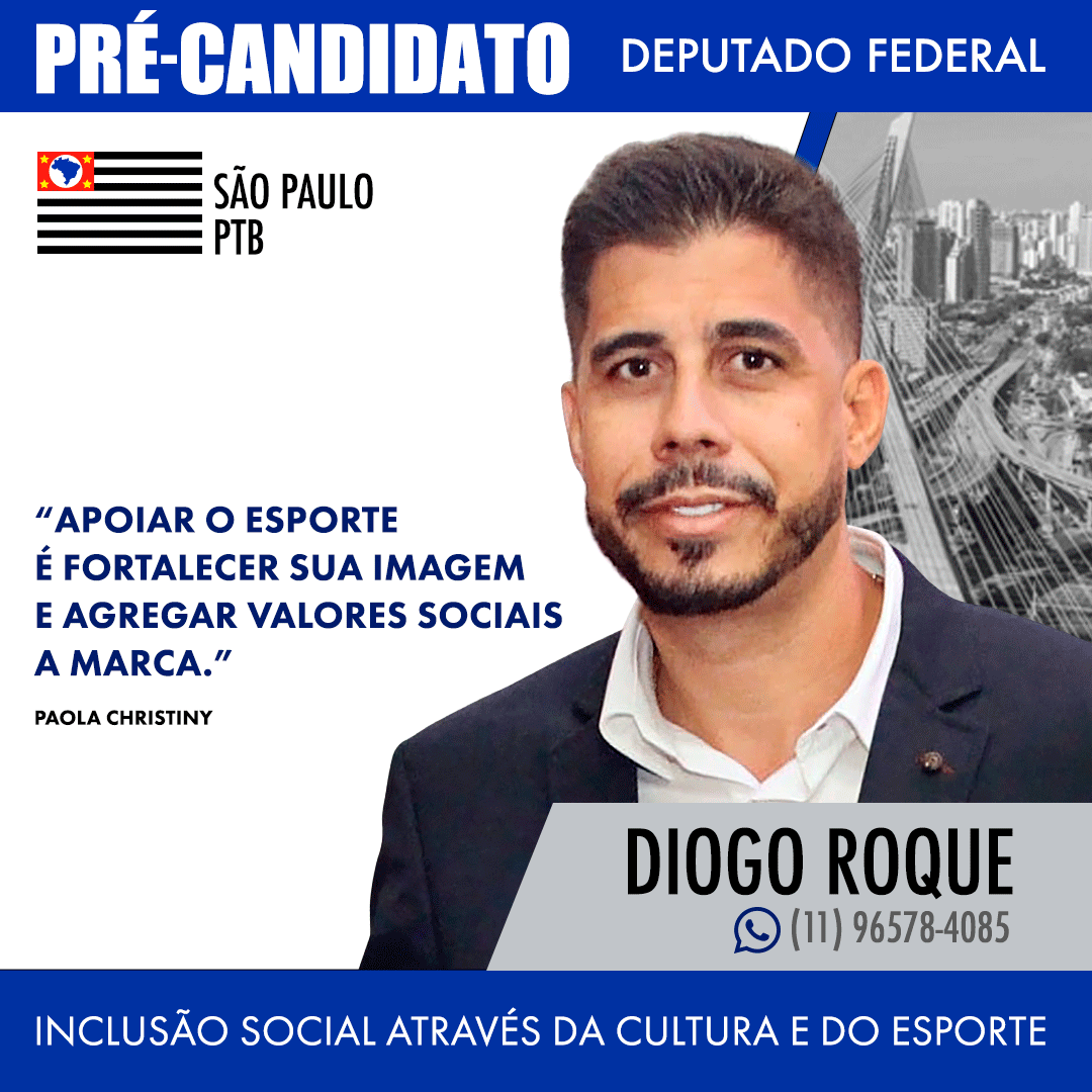 Diogotroque's tweet photo. Diogo Roque 
Pré - Candidato Deputado Federal

Inclusão social através da Cultura e do Esporte.
#ptbrasil #ptbnacional #PTB14 https://t.co/aMoOkAY8Iw