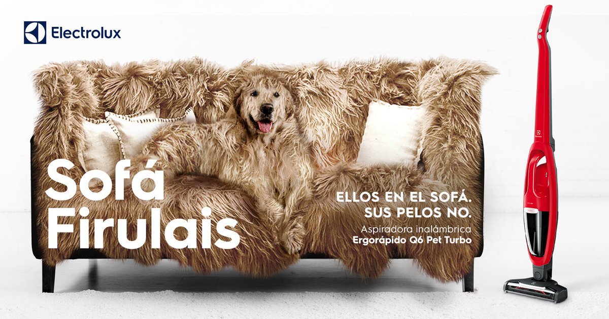 VasconezHelena's tweet photo. Sabemos porque lo amas y nunca le vas a decir que no se suba al sofá. Por eso aspiradora inalámbrica con Pet Turbo de #Electrolux es perfecta, la  mejor y puedes seguir disfrutando tu hogar con ellos. Conoce detalles haciendo clic: https://t.co/HrQpC3qHPG #ShapeLivingForTheBetter https://t.co/lUvoHxMLsy