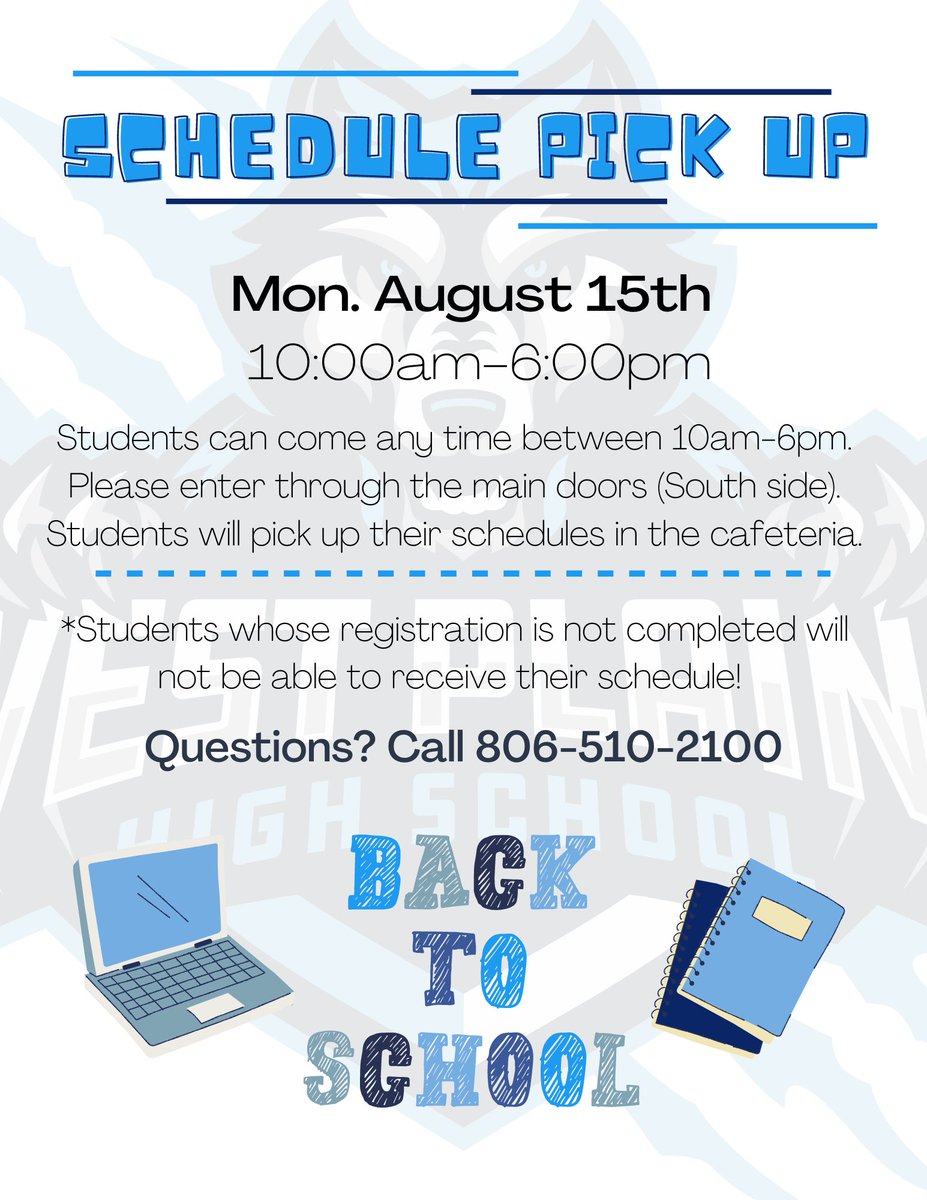 WPlainsWolves's tweet photo. See you on Monday for schedule pick up! Don’t forget to purchase your parking pass before Aug. 14 to get your pass when you pick up your schedule! https://t.co/6sO1oHsU0K