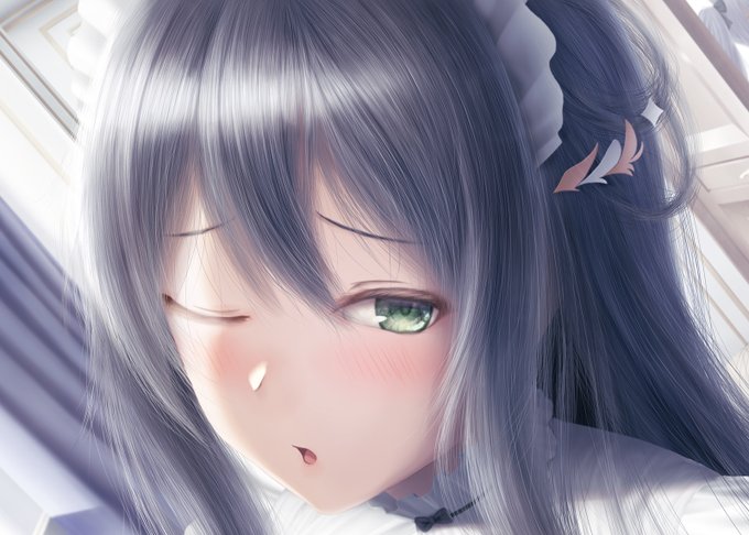 今回の髪の毛です。
ハイライトの描き方変えてみました。 