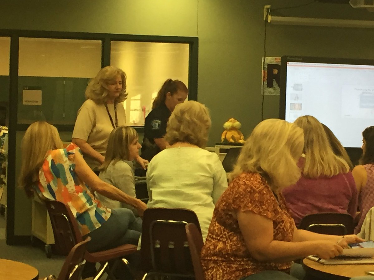 Safety training at Campbell Elementary with Officer Kreusch. #Bethe1