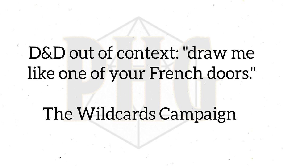 PlayerHaterLLC's tweet photo. #DnDoutofcontext #thewildcards #welcometothetablephg #dnd #dungeonsanddragons #dungeonsanddragons5e #tabletoproleplaying #tabletoproleplayinggames https://t.co/sMnUA6KfOs
