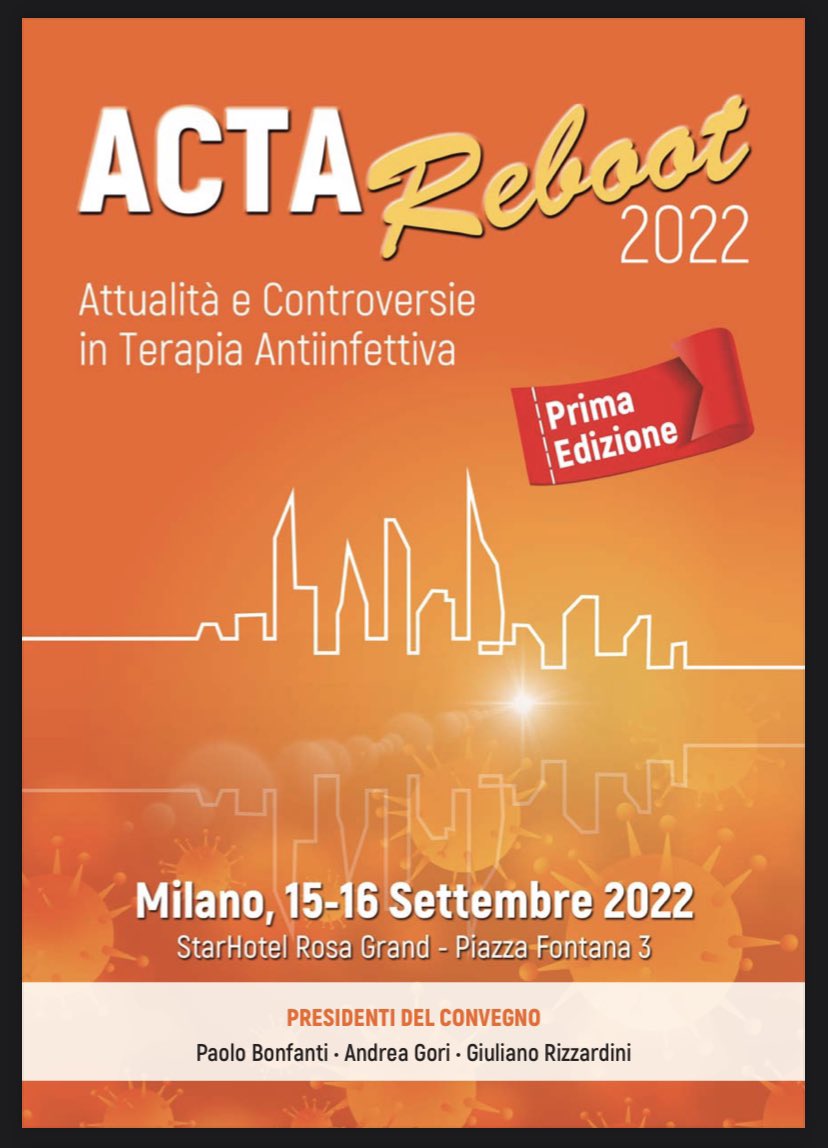GianLink's tweet photo. A Milano il 15 e 16 Settembre si terrà un convegno di medici (di cui #Basetti e #Abrignani) per discutere delle controversie sulle terapie infettive.
È sponsorizzato da #Pfizer, #AstraZeneca e altre aziende farmaceutiche.
Quindi saranno obiettivi. 😂
https://t.co/Jw7dqKPkXW https://t.co/jaEUXPT77K