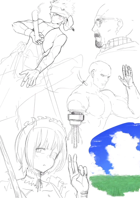 作業中の落書き 