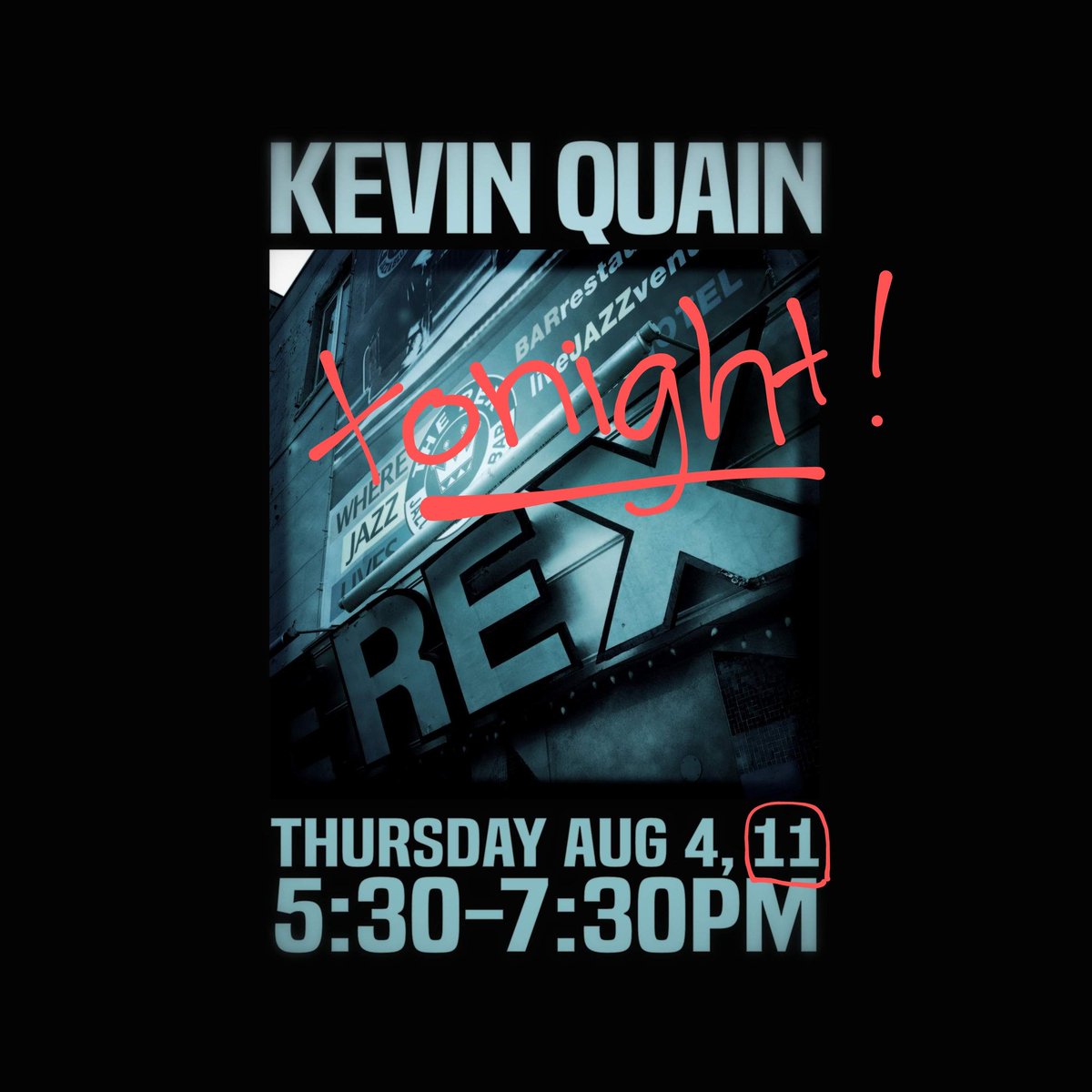 A corporeal manifestation. Love to see you there! <a href="/therextoronto/">The Rex Hotel</a>