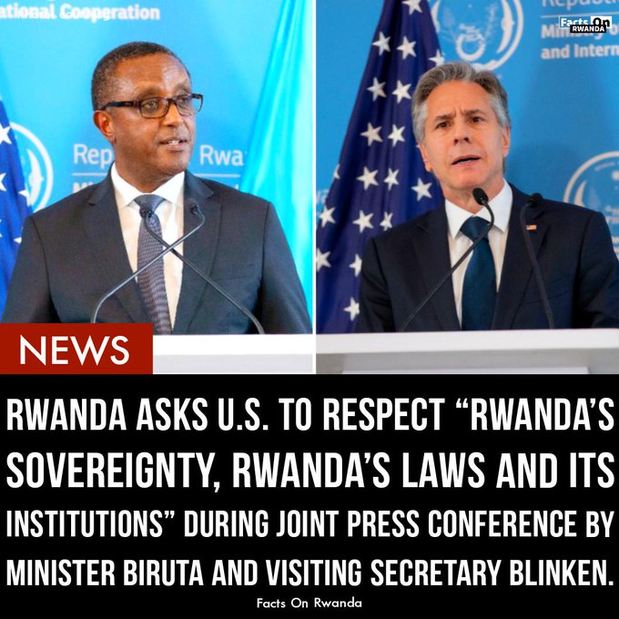 GilbertKays's tweet photo. After South Africa told the US Govt to stop lecturing to Africans about democracy & human rights, Rwanda has also told the US Govt not to interfere in its internal affairs.
US Sec of State-Anthony Blinken left with an egg on his face. Africa won't be dictated to by hypocrites https://t.co/lY8fpWqSBw