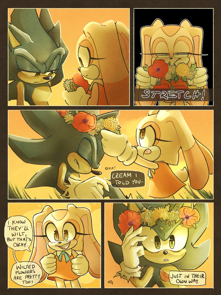 CandyCatStuffs's tweet photo. A short comic about Dark Sonic, Cream, and Flowers
#SonicTheHedgehog #CreamTheRabbit #DarkSonic https://t.co/rLnwfPFKvP