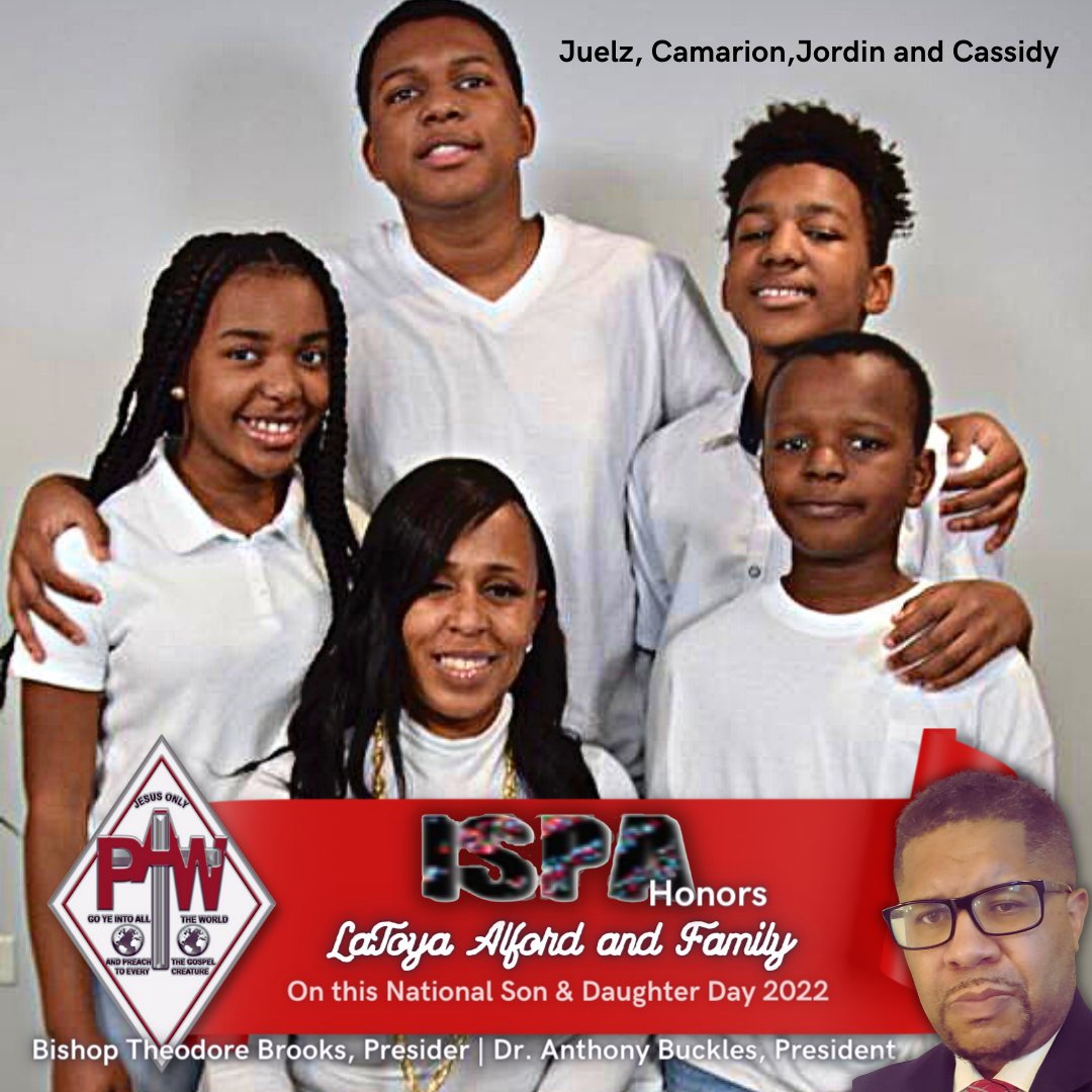 _ispaPAW_'s tweet photo. ISPA HONORS:
LaToya Alford and Family
On this National Son & Daughter Day 2022
#sonsanddaughters #singleparents #ispapaw
#celebratingOTHERS #thankyousingleparents #forsuchatimeasthis https://t.co/kLhS53k5S8