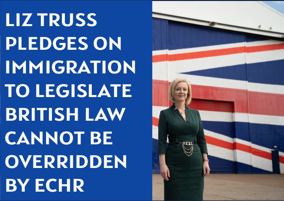 SuckMyBrexit's tweet photo. @trussliz #Leigh #Husting Pledged
#Immigration as a priority & she will legislate to ensure UK law overrides any #ECHR laws on #Immigration & to deal with #French failings & to speed up #Rwanda process.
๐๐๐๐๐๐๐๐๐๐๐๐๐๐ https://t.co/Ld8B7J3Edn