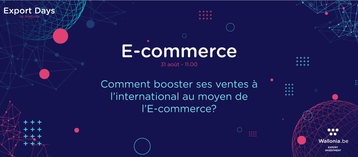 📆A vos agendas! Ces 30 et 31 août, les « Export Days by Wallonia » au Dolce à La Hulpe! Ne tardez plus à réserver vos rendez-vous BtoB avec les Conseillers éco &amp; commerciaux de l'AWEX🌎 et vos places pour les séminaires 100% dédiés à l'Export ✈lnkd.in/erAfmsDs #Export