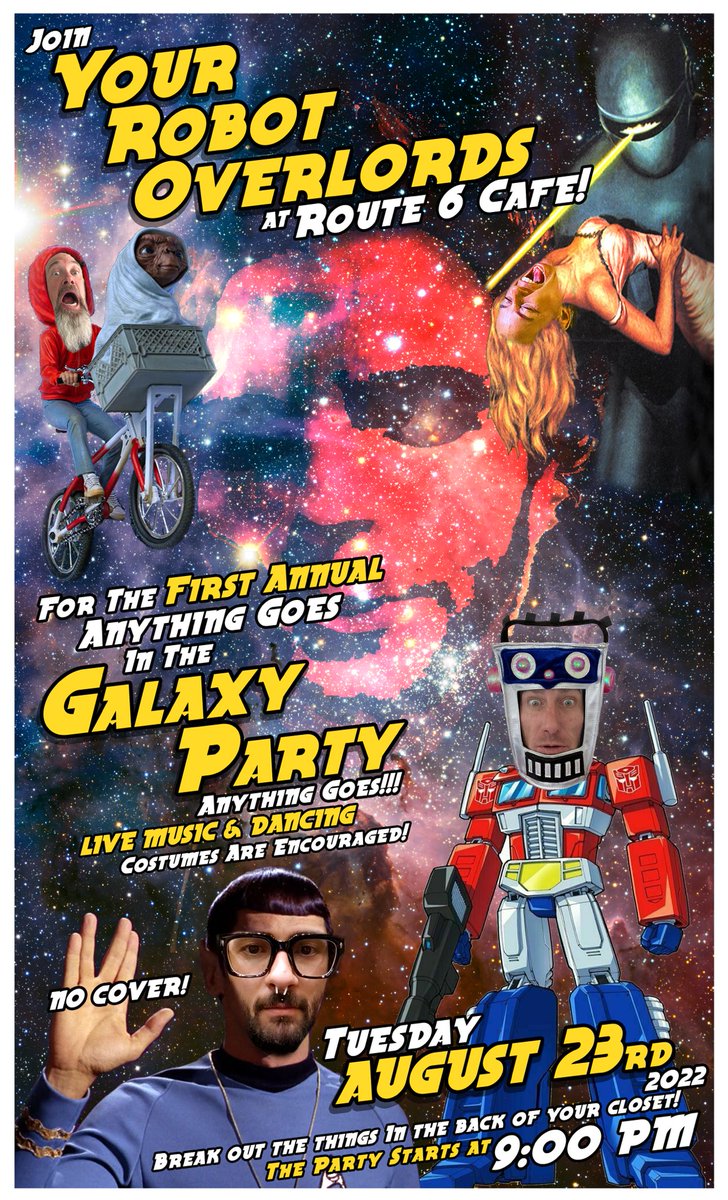 YROverlords's tweet image. Fun show coming up.  #yourrobotoverlords #robot #ai #punk #newwave #slowdance #eaglevail #vail #avon #colordo #galaxy