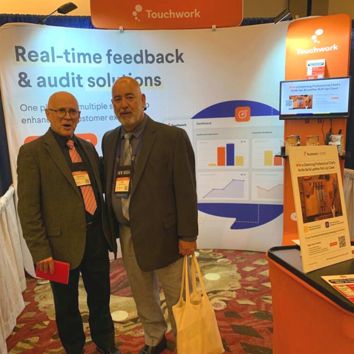 Touchwork's tweet photo. Our team have enjoyed connecting with colleagues at the @ahfnetwork conference in Scottsdale. Yesterday, we announced our winner for the Dalstrong Knife Set - Keith Kemmerer, Geisinger Healthcare. Congratulations!
Visit https://t.co/gPF6qkiZJG to find out more about #Touchwork https://t.co/YcLqCLGSaP