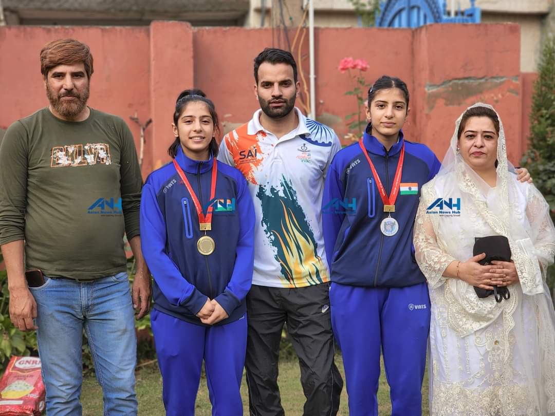 upscnetwork4's tweet photo. InPictures:- Twin sisters from Bemina Srinagar shine in Georgia International Wushu Championship, bag Gold and Silver medal for India.

Photos #SheikhDanish

@nuzhatjehangir @manojsinha_ @OfficeOfLGJandK @listenshahid @shahfaesal @ianuragthakur @Anurag_Office https://t.co/sQIMkAhMNo