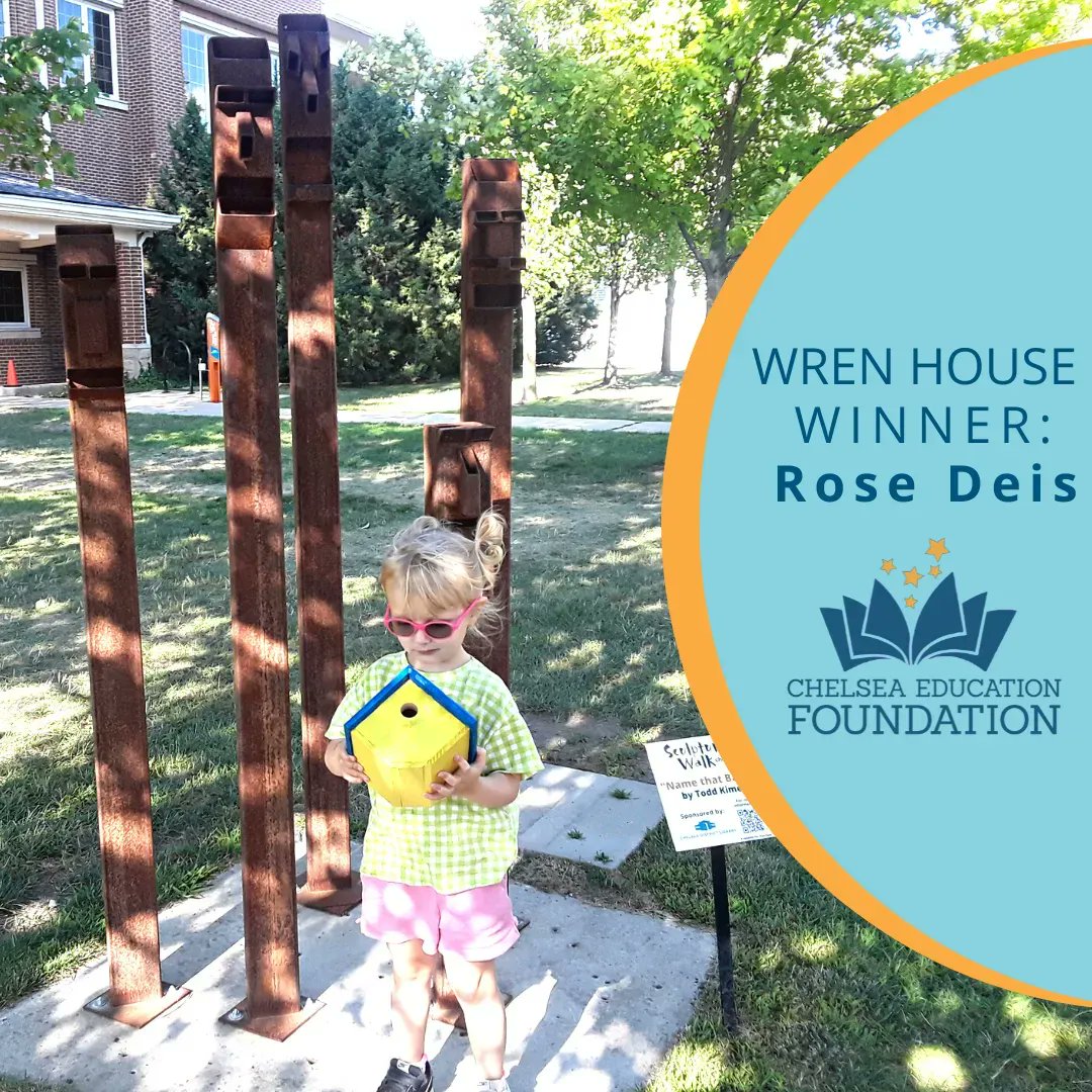 ChelseaEducFndn's tweet photo. Our Chelsea-themed wren houses, built by our President Lynn Fox and her partner, were a huge hit at Sounds and Sights! We’ll be announcing the winners over the next few weeks, starting with Miss Rose Deis!
.
.
#chelseamichigan #chelseaeducationfoundation #chelseami #chelsean https://t.co/60NH6e9Omn