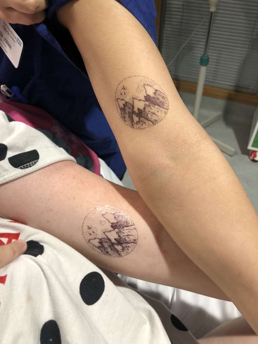 Matching tattoos with our wonderful nurse Nazia ❤️ can't ask for better support <a href="/GreatOrmondSt/">Great Ormond Street Hospital for Children</a> <a href="/GOSHCharity/">Great Ormond Street Hospital Charity</a> <a href="/vernonkay/">Vernon Kay</a>