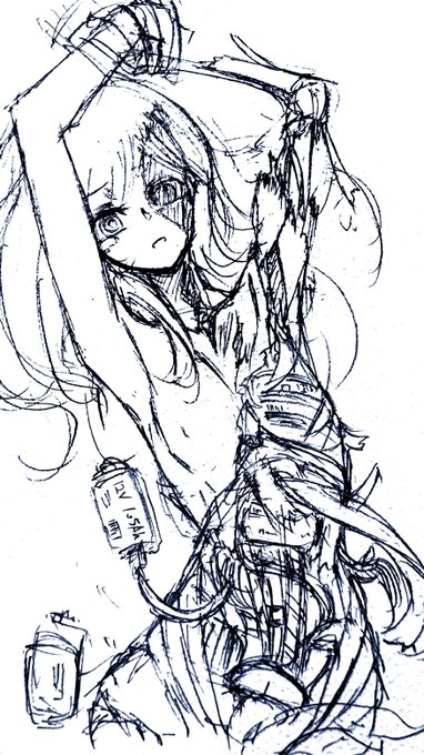 ロボットの娘が、反ロボット過激派に捕えられて酷い目に遭い……

みたいなのを描きたかったけど、なんか気の毒な感じになってきたので止めます…… 