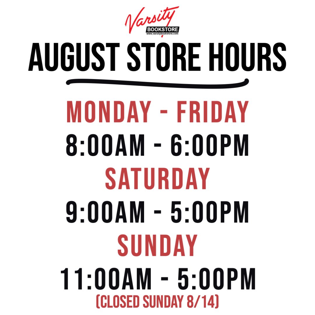 Varsity Bookstore (@varsitybooks) on Twitter photo 