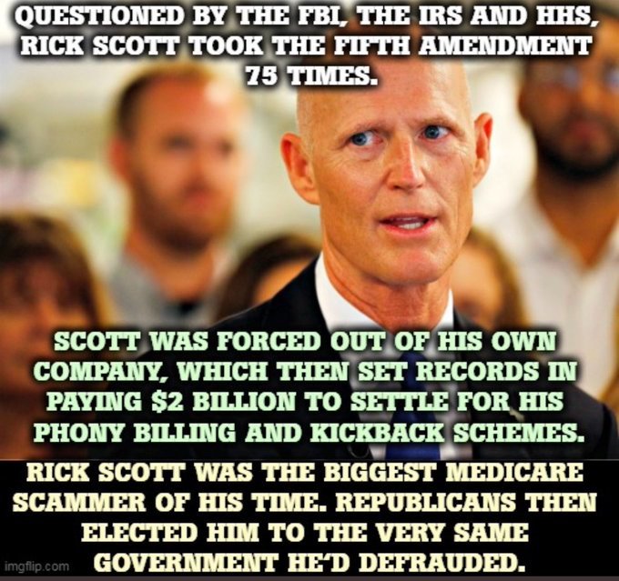 @AdamParkhomenko @Meemaw570 He even beat Medicare & Medicaid Fraudster Rick Scott!!!!

#RepublicansAreCrooks