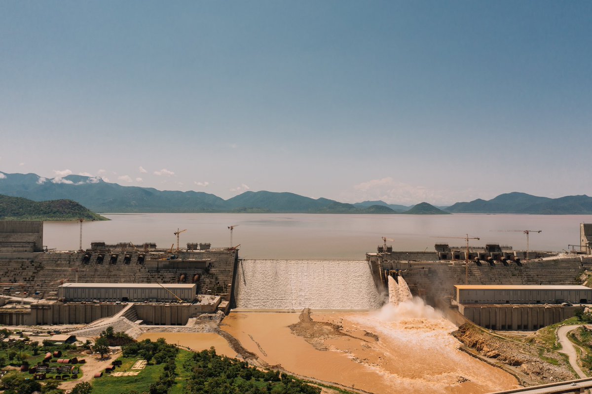 EthioAmbUK's tweet photo. Warmest congratulations to all Ethiopians, at home and abroad, on the start of power generation by the Grand Ethiopian Renaissance Dam's second turbine. 

#GERD #ItsMyDam #Ethiopia #ResilientlyOnwards https://t.co/yhNXkpRNcy