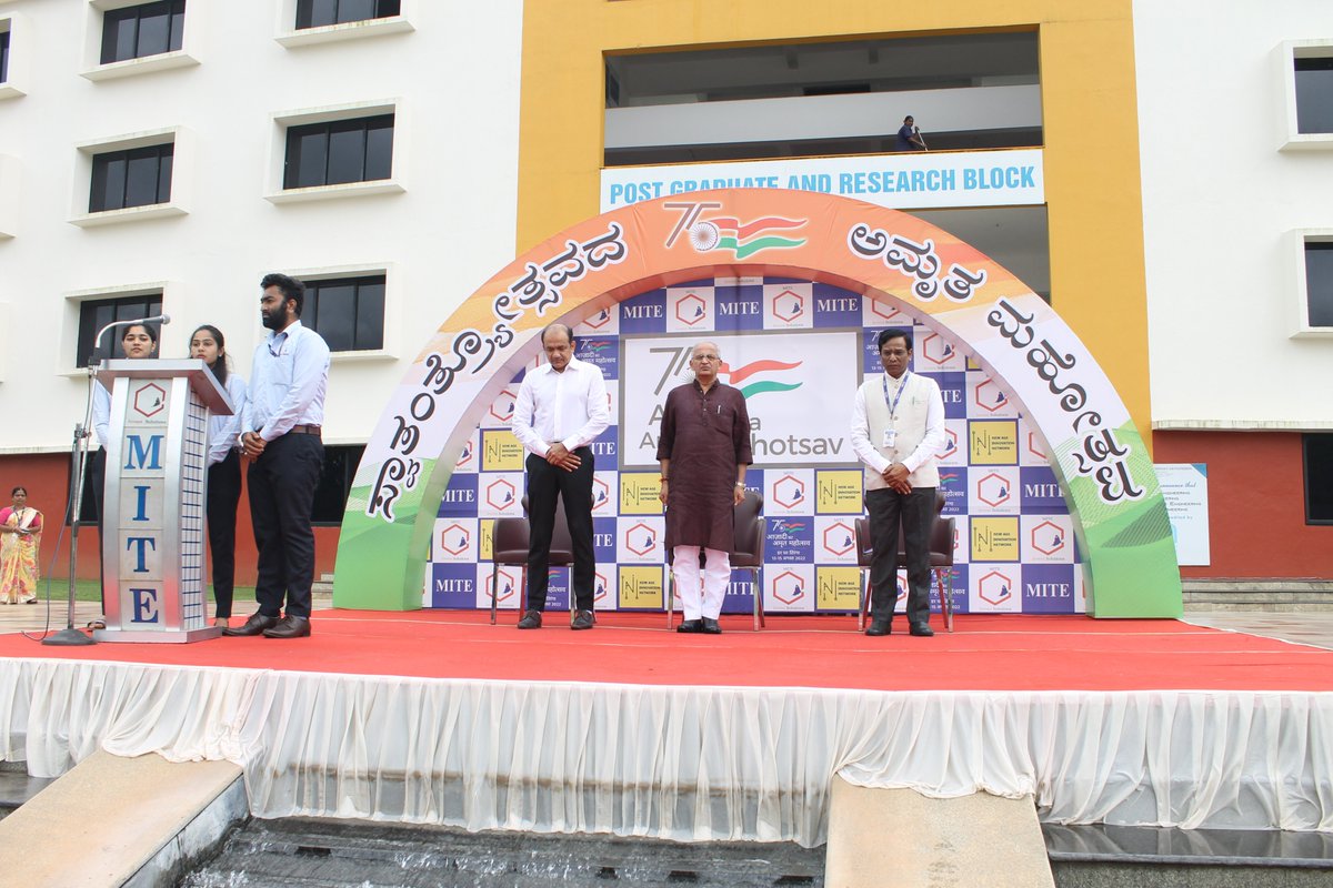 MITE_Mangalore's tweet photo. @SandhyaRAnvekar @arjunodeyar 
 @CaptKarnik 
#AmritMahotsav #HarGharTiranga celebration by 
@MITE_Mangalore Mangalore Institute of Technology &amp; Engineering
@narendraup https://t.co/zHSNJN5KHp
