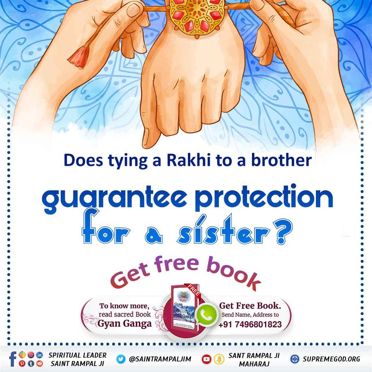 #RakshaBandhan
#LifeSavior_GodKabir
#Rakhi 
#rakhispecial 
#rakhi2022 
#Rakhigifts 
#rakhicelebration 
Do you have answer of this question???