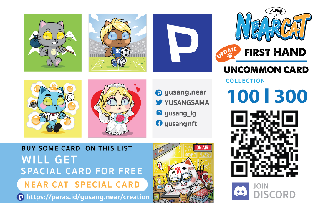 NEARCAT GEN 1 WAITING FOR HOLDER
Only 4 card will get special gift end 31/08/2022
paras.id/collection/nea…