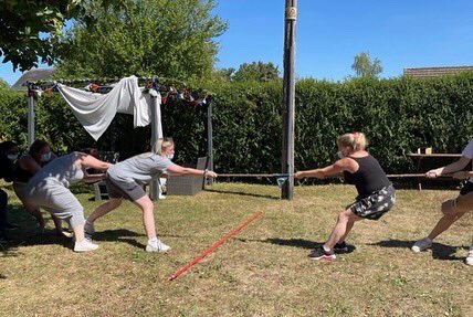 rehabilityuk's tweet photo. Inspired by the Commonwealth Games that recently ended one of our services was inspired to have their very own sports day! Bean bag races, target shooting and tug of war! They even had their own personalised T-shirts! #commonwealthgames #sportsday #fun #summer #rehabilityuk https://t.co/jrTHR0pxtE