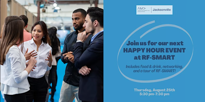 It's time for Happy Hour and networking again! Join us on August 25 at <a href="/rfsmart/">RF-SMART</a>. For more info and to register, visit bit.ly/3bMu2X0