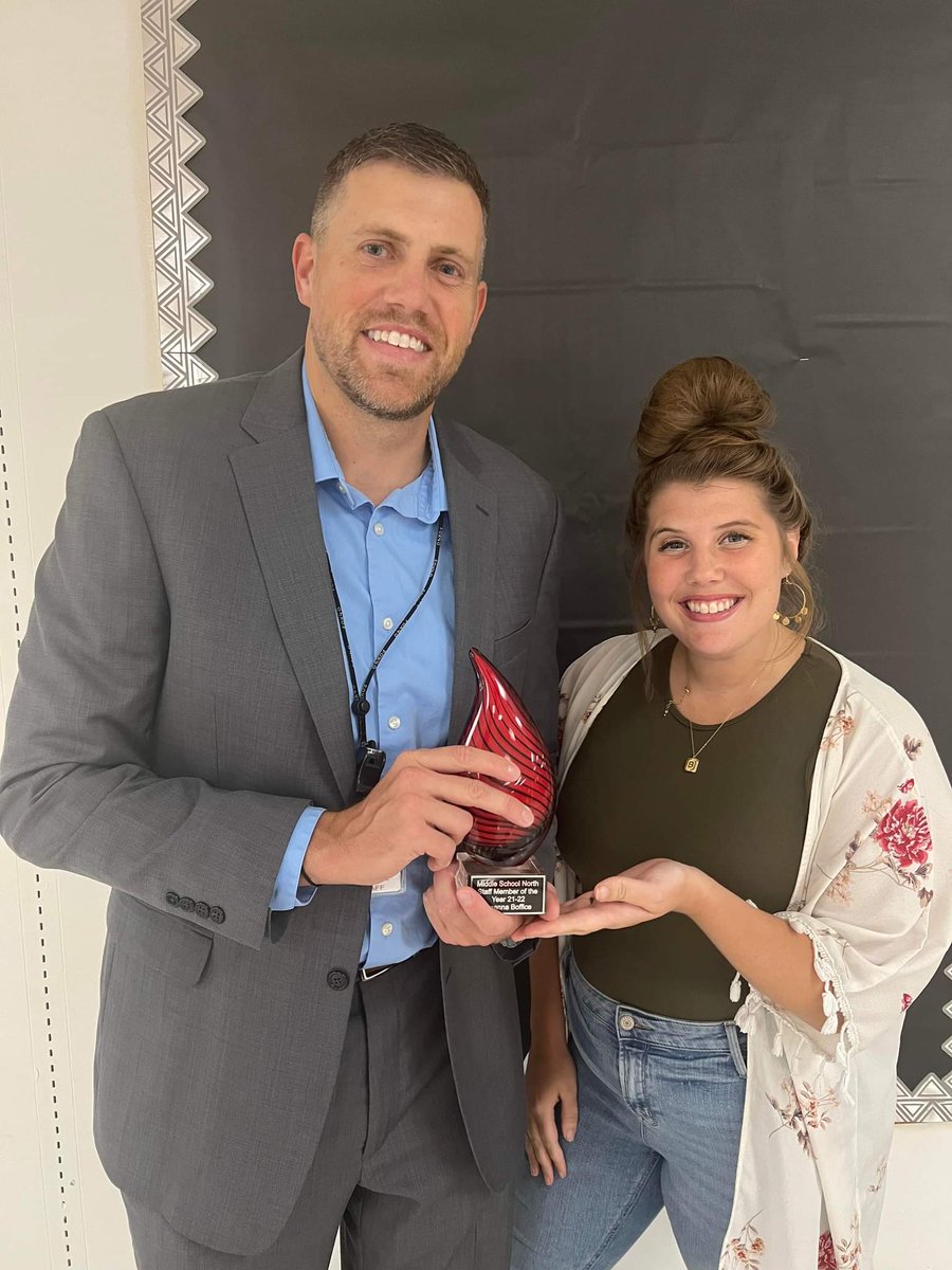 GMNorth's tweet photo. Congratulations to our Staff Member of the Year for the 2021-2022 school year, Mrs. Breanna Boffice! @GMschools https://t.co/qw2736kD1D