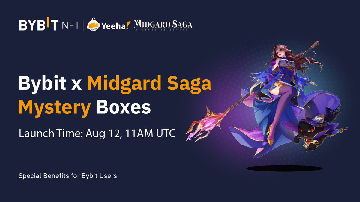 🎉To celebrate the launch of Midgard Saga x Bybit NFT Special Early Bird Card Mystery Box, we are giving away 2000 USDT!

🤩 Participate and invite your friends to join! 

🔥 Top 20 winners will receive at least 50 USDT each! Good luck!  

👉 Join here: bit.ly/3BVgvXT