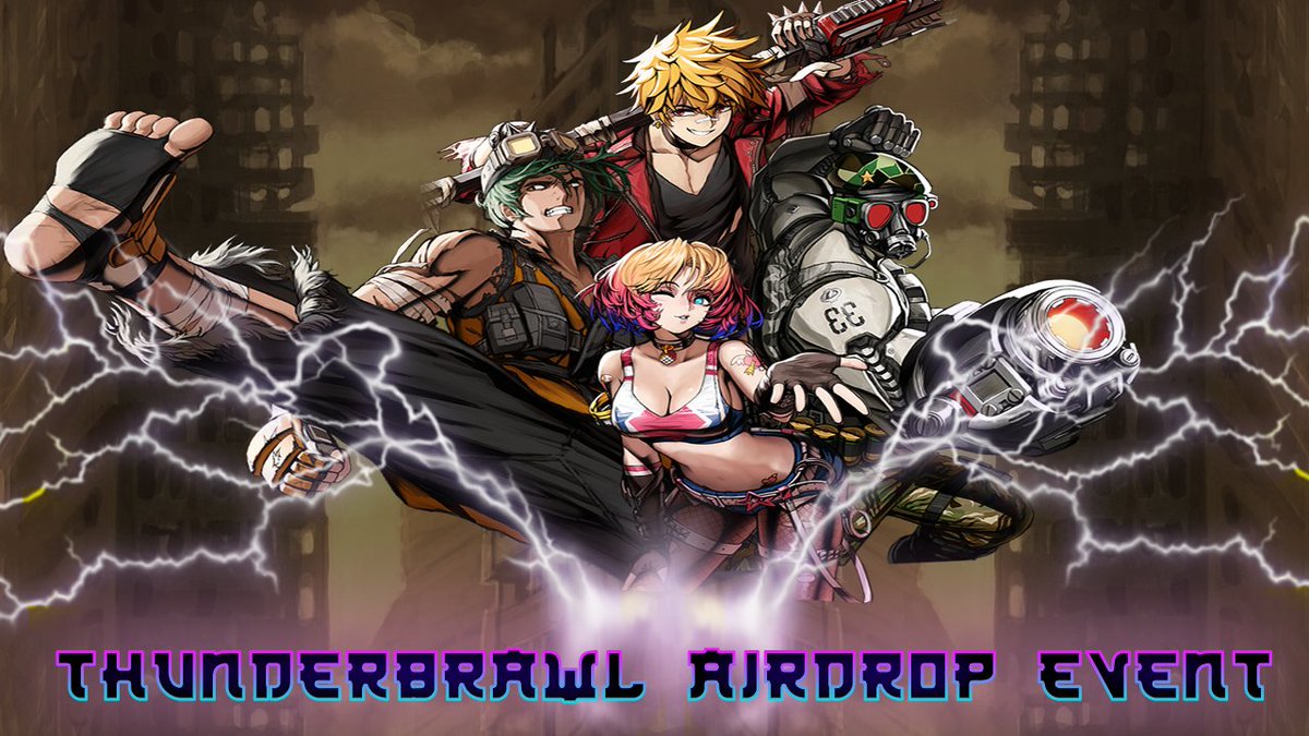 ✨Thunder Brawl Airdrop Event✨
👉Distribution date: 30 October, 2022

🔗Airdrop Link
👉t.me/ThunderbrawlAi…

- Complete all tasks of the airdrop
- Submit your BSC wallet address
- Per valid referrals get 10 THB Tokens
#NFTgame #p2e #Play2earn #Crypto #game #metaverse #airdrop