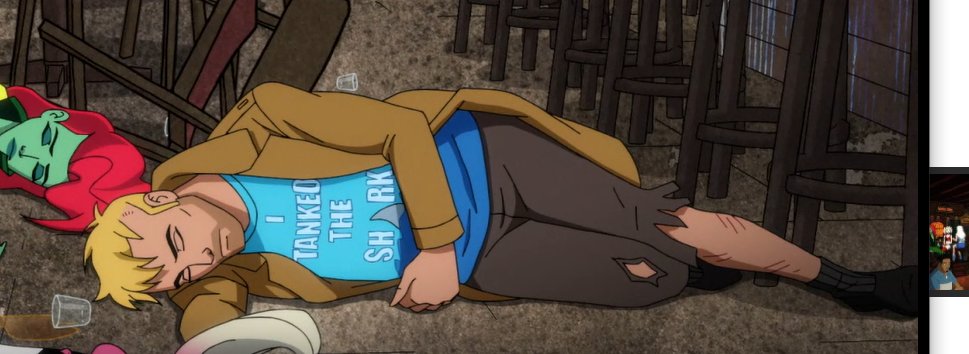 KimMerville's tweet photo. #Constantine passed out from #HarleyQuinn HBO Max Series.

Read His Shirt: 🤣😂 https://t.co/kNmSfMKN1r