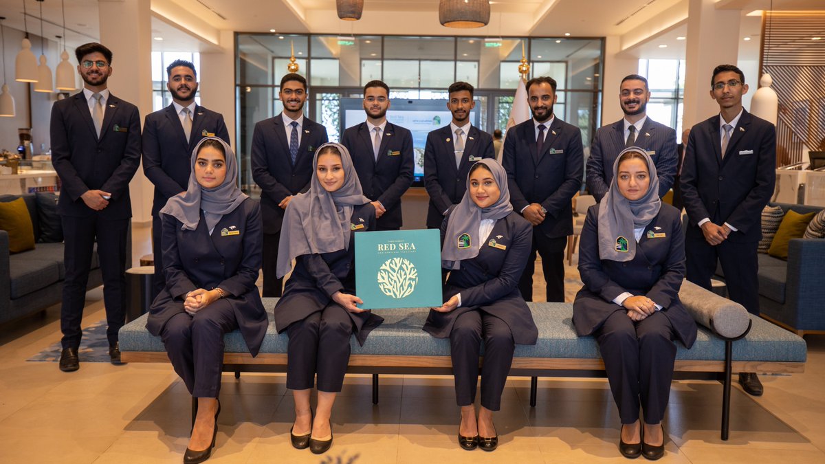 JohnPagano's tweet photo. We're coming up to a year being open at our 144-room Turtle Bay Hotel for staff, families and contractors in @TheRedSeaGlobal's Coastal Village. Pleased to say we've had 12 of the 120 Saudi students we're sponsoring at @UPMMadinah receive training at the hotel. https://t.co/xN9t846xyi