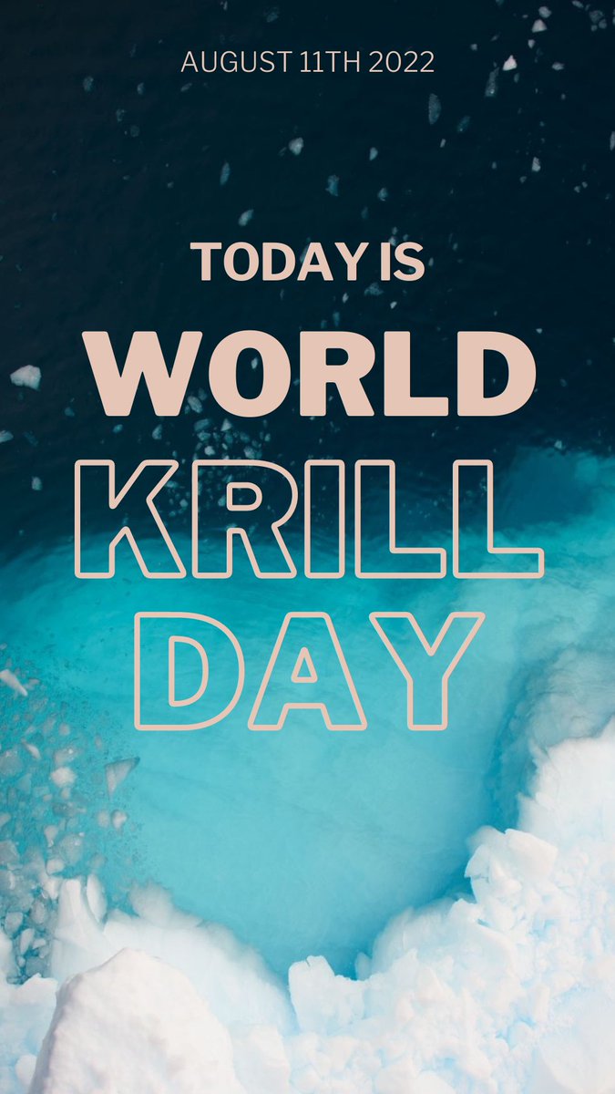 Happy #WorldKrillDay !! Organized by the @SCAR_tweets krill group, #SKAG, today warrants a #Krillebration ! Improving our understanding of #krillbiology and #ecology is one of the many things SKAG does. Read more here: scar.org/science/skag/h…