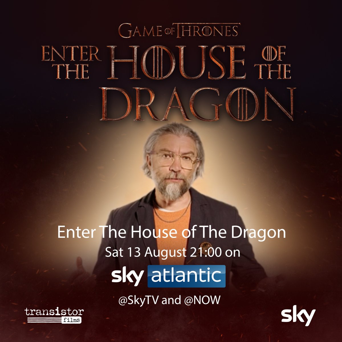 Thronecast (@thronecast) on Twitter photo Our Grand Maester <a href="/jamieeast/">Jamie East</a> returns! Filled with more wisdom than the entire Citadel. Be sure to tune in to find out everything you need to know about House Targaryen this Saturday at 9pm on Sky Atlantic and Sky Showcase. Our Grand Maester <a href="/jamieeast/">Jamie East</a> returns! Filled with more wisdom than the entire Citadel. Be sure to tune in to find out everything you need to know about House Targaryen this Saturday at 9pm on Sky Atlantic and Sky Showcase.