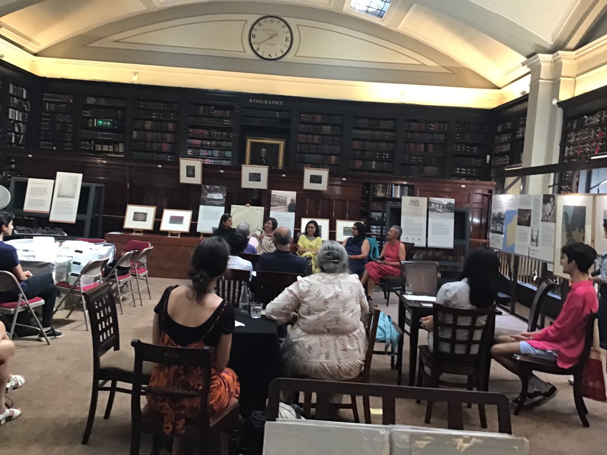 ThePortico's tweet photo. Our opening event for Voices: a pop up exhibition curated by Uthra Rajgopal from a group of female South Asian artists called the Didijis. #india #Partition #Empire #Manchester #Cotton https://t.co/yMckptv6Qu