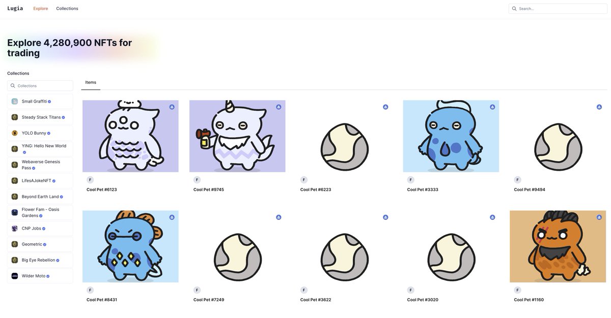 Indexed 4+ million NFTs @ lugia.io/assets

#NFTs #blockchain #web3 #cryptocurrencies