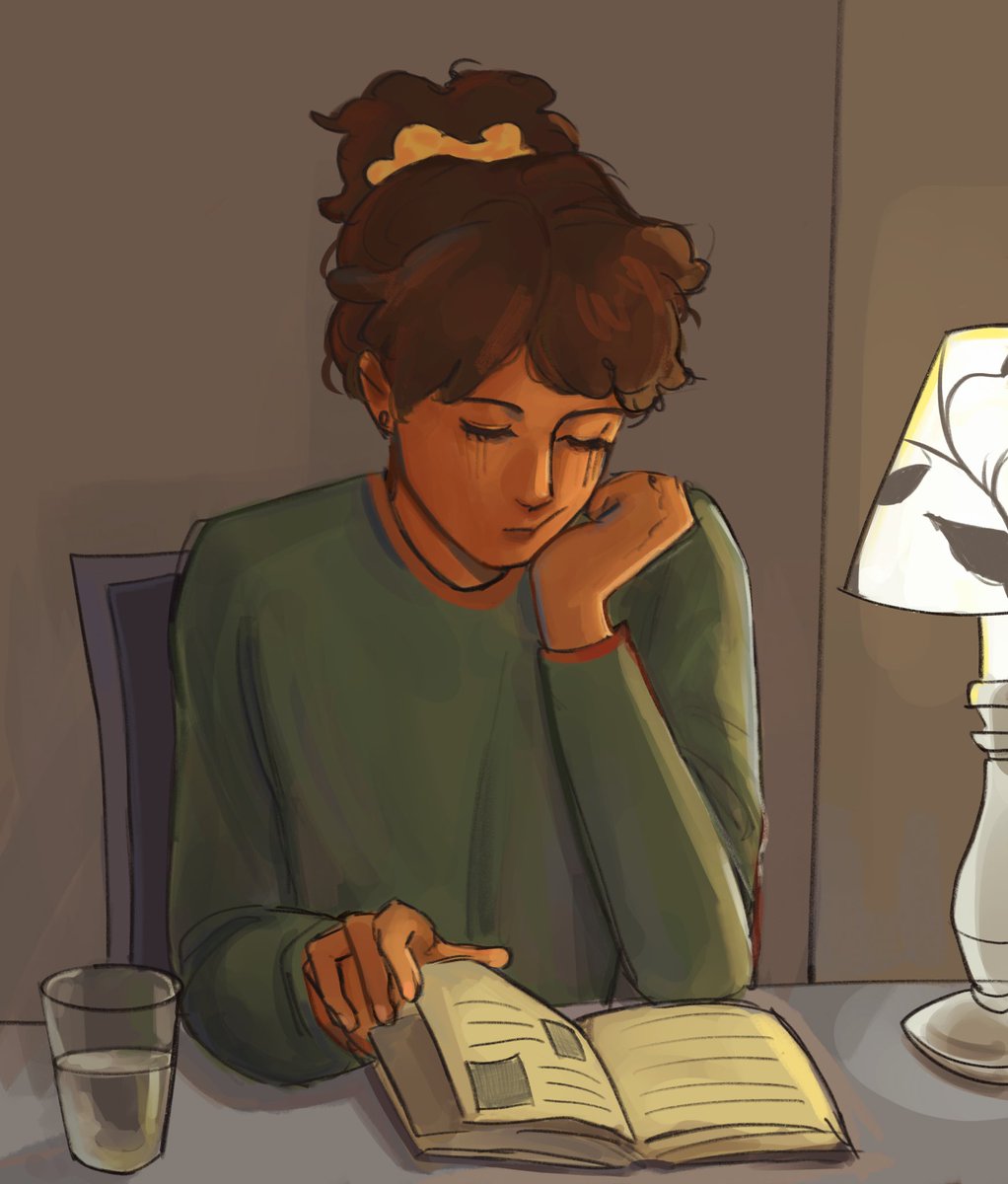 lloonahugs's tweet photo. idk i wanted to draw anne studying https://t.co/edeYWiloBV