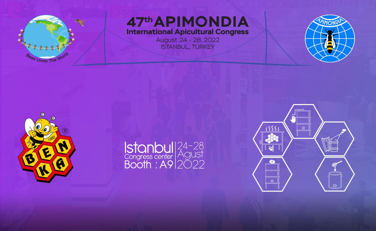 benkabekeping's tweet photo. 47. APIMONDIA FAIR
We are waiting for you at Istanbul Congress Center A9 stand between 24-28 AUGUST 2022.
#bees #bee #beekeeping #beekeepinglife #beekeepers #apiary #apiaries #honeyextractor #honeyextractors #arıcılık #honeyextraction
#beekeepinglife #imker #apimondia #fair https://t.co/EXe1pn23BW