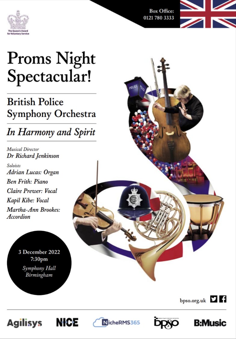policeorchestra's tweet photo. Have you got your tickets for our Proms Night Spectacular! yet?
Symphony Hall @BMusic_Ltd, #Birmingham
Saturday 3rd December 1930
Tickets: https://t.co/1Wisf6xbBA
Info: https://t.co/a0o78PJSnA
#bpsoproms #Christmas #PromsNightSpectacular https://t.co/X0ILzXNypR
