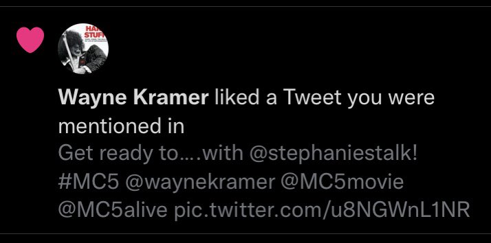 stephaniestalk's tweet image. When MC5&apos;s Wayne Kramer likes a tweet about your MC5 episode! 😍 🙏Check it out at stephaniestalktunes.com or wherever you get podcasts! 🤘 

#musicpodcast @PantheonPods #PodNation @MC5alive @MC5movie