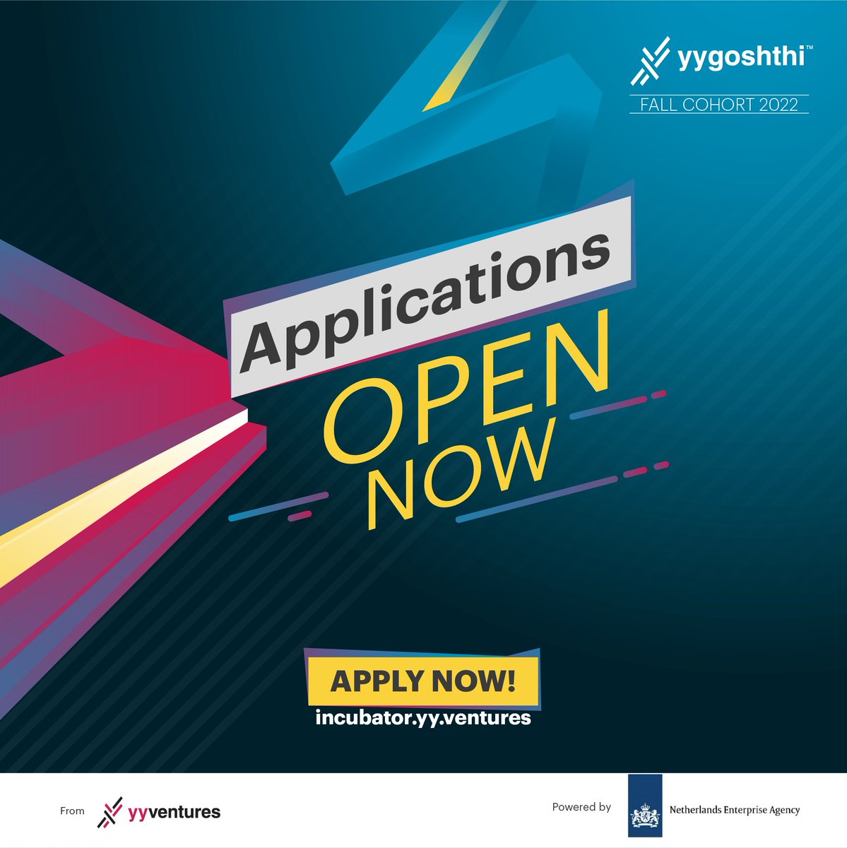 Be a part of the next generation of changemakers by learning how to lead with impact. 

Applications for our Fall 2022 Cohort are open now! 

Apply now 👉 incubator.yy.ventures 

#TranslateYourIdeasIntoImpact #YYGoshthi #Incubation  #SocialBusiness #SocialEntrepreneurs